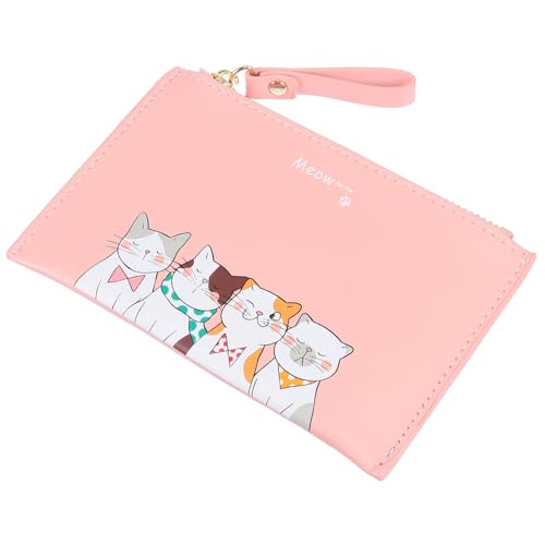 VALICLUD 1stück Cartoon Cat Pu Geldbörse Für Karten Und Kleingeld Praktischer Und Niedlicher Geldbeutel Für Outdoor-aktivitäten Design Langlebig Und Leicht Zu Transportieren von VALICLUD