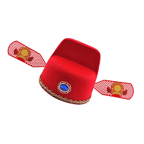 VALICLUD 1stück Retro Wu Gauze Hut Für Junge Mädchen Kreatives Modisches Drama-accessoire Rot Für Cosplay Und Tägliches Tragen Leicht Und Langlebig Für Familie Und Freunde von VALICLUD