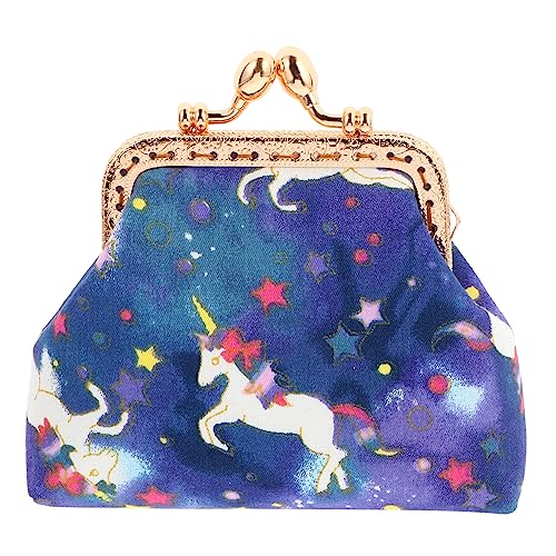 VALICLUD 1stück Cartoon Unicorn Münzbeutel Leichter Niedlicher Schlüsselanhänger Für Damen Für Reisen Shopping Und Alltagsgebrauch Mystischem Blau- Für Alter von VALICLUD