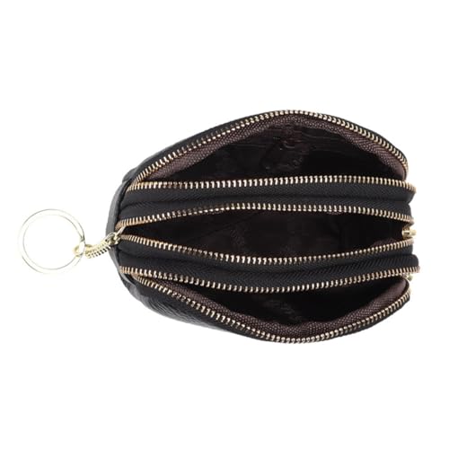 VALICLUD Ziehverschluss Kleingeldbörse Aus Echtem Rindsleder Mit Reißverschluss Münzgeldbörse Zum Aufbewahren Von Münzen Schlüsseln Karten Und Kleinen Gegenständen Für Täglichen von VALICLUD