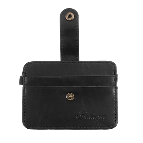 VALICLUD 1Stk Geldbörse Spitzenstirnband breit Maklergeschenke für Männer tragbare Halterung Münzhalter kreditkartenhalter Credit Card Holder Männer Halter wechseln Pu Black von VALICLUD