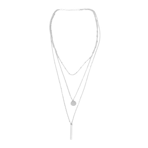 VALICLUD 1Stk Halskette aus Boho-Halskette Kristallhalsketten für Frauen - Mehrschichtige Halskette - Glänzende Platte Halskette leuchtende Platte Halskette Dame Anhänger von VALICLUD
