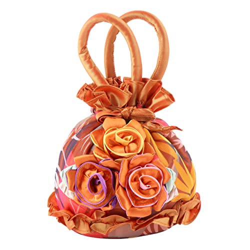 VALICLUD Abendtasche Damen Blumenform Eimer Tasche Aus Stoff Mit Tragbarem Griff Für Party Und Feier von VALICLUD
