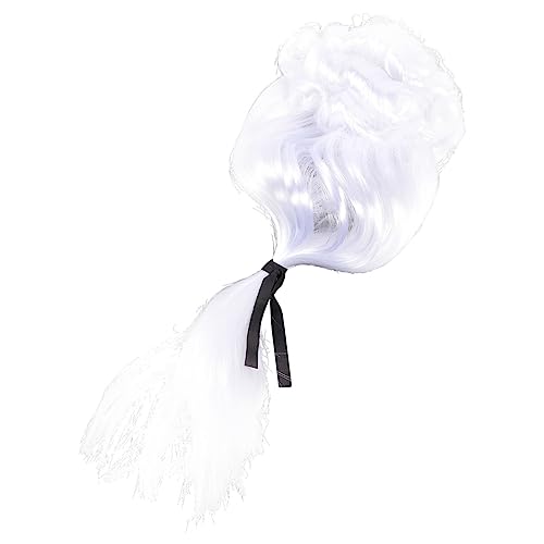 VALICLUD 1Stk Rechtsanwalt Richter Perücke weiße Richterperücke Retro Richter Perücke kahl halloween perücke synthetic wig perücken zubehör kopfschmuck versorgung Hochtemperaturfaserperücke von VALICLUD