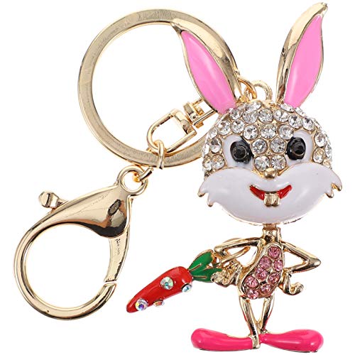 VALICLUD Kreativer Hasen Schlüsselanhänger Aus Legierung Stylischer Auto Anhänger Rosa Für Taschen Und Schlüssel Für Kinder Und Hasenliebhaber von VALICLUD