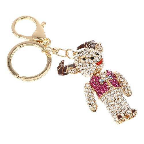 VALICLUD Stilvoller Schlüsselanhänger Aus Metall Mit Ochsen-Strass- Langlebiges Handtaschen-Accessoire Schlüssel- von VALICLUD