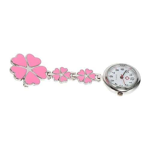 VALICLUD Kreative Krankenschwester Taschenuhr Dekorative Hängeuhr Aus Zinklegierung Kleiner Uhr Für Pflegekräfte Praktisches Festivalgeschenk Pink Tragbar Mit Clip von VALICLUD