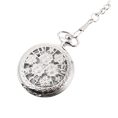 VALICLUD 1Stk Taschenuhr Retro-Hängeuhr Blumen- minimalistische Uhr Frauen Uhren Herrenuhren kollegen Retro Uhr Dekoration eine wanduhr verkleidung Blumenuhren Legierung Silver VALICLUD 1Stk Taschenuhr Retro-Hängeuhr Blumen- minimalistische Uhr Frauen Uhren Herrenuhren kollegen Retro Uhr Dekoration eine wanduhr verkleidung Blumenuhren Legierung Silver von VALICLUD