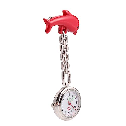 VALICLUD 1Stk Taschenuhr Watches uhrenwender tiegerbalm red smaetwatch Ideas uhrn digital hängende Reversuhr Uhr mit Ansteckbrosche hängende Uhr Arztuhr aus Legierung Zinklegierung rot von VALICLUD