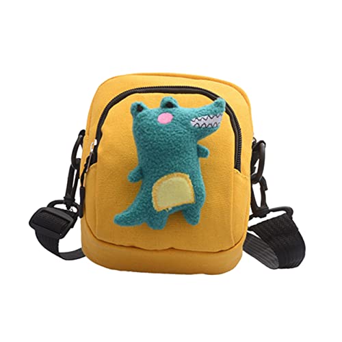 VALICLUD 1stück Dinosaur Pattern Mini Crossbody Bag Für Frauen Canvas Schultertasche Kleine Umhängetasche Süßer Handtasche Für Schule Und Alltag Geeignet Für Handy Und Geldbörse von VALICLUD