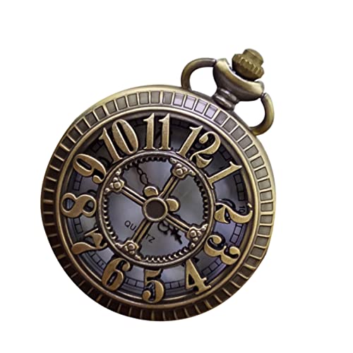 VALICLUD 1stück Vintage Digitale Taschenuhr Mit Kreuz-Design Ausgehöhlte Pocket Watch Kreative Halskette Für Männer Und Frauen Robuste Legierung Elegante Rundtaschenuhr von VALICLUD
