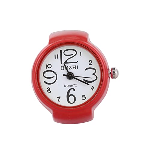 VALICLUD 1stk Mini-uhrenring Mann Beobachten Digitaluhren Uhrenförmig Uhrenring Für Damen Ringuhr Bandringe Für Damen Retro-fingeruhr Ring Uhr Finger Mode Fräulein Einzigartig Anschauen Rot von VALICLUD