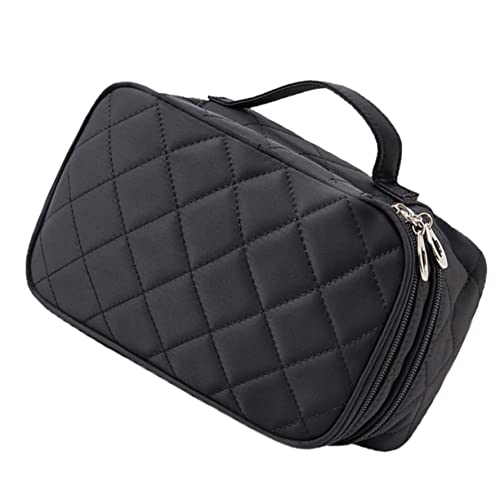 VALICLUD 1Stück Doppelschichtiger Für Reisen Wasserdichter Makeup Organizer Mit Spiegel Multifunktionale Kosmetiktasche Für Männer Und Jugendliche von VALICLUD