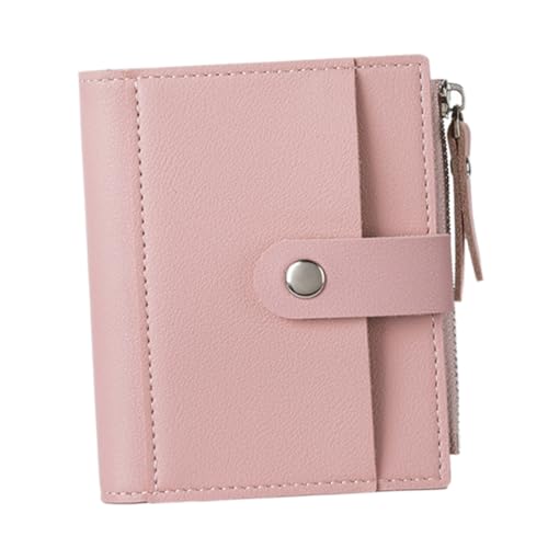 VALICLUD 1Stück Frauen Geldbörse PU Brieftasche mit Kartenfächern Kompakt Leicht für Bargeld Münzen Perfektes für Frauen Rosa von VALICLUD
