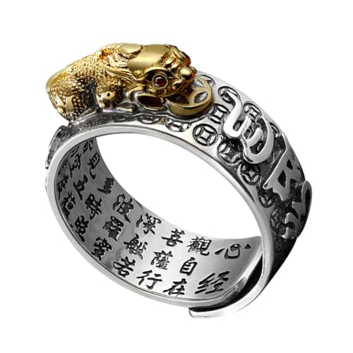 VALICLUD Herren Kupfer Fingerring Offenes Design Männlicher Glücksring Schmuckring mit Verstellbar und für Männer von VALICLUD