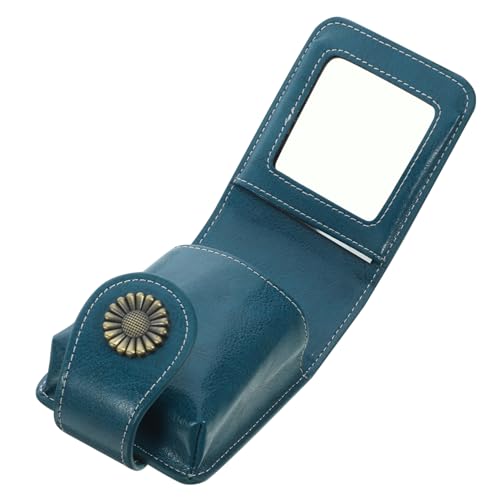 VALICLUD 1Stück Kleiner Lippenstiftbeutel mit Integriertem Spiegel Eleganter Kosmetik Organizer für Unterwegs für Damen in Zufälliger Farbe Praktisch für Make Up und Auffrischung von VALICLUD