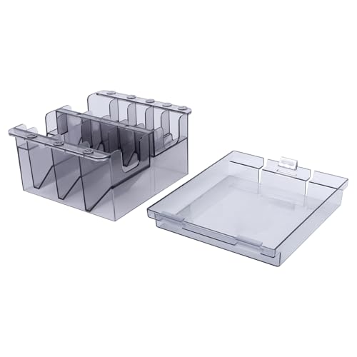VALICLUD Kunststoffbox Transparente Aufbewahrungsbox Schreibtisch Organizer Aufbewahrungskoffer Friseurzubehör Kamm Lagerung Box Für Barbershop Oder Zuhause von VALICLUD