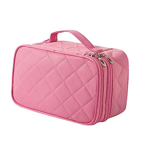 VALICLUD Kosmetiktasche Reise-kulturtasche Tragbarer Make-up Organizer Aufbewahrungstasche Doppelschichtige Kosmetikbeutel Mit Minispiegel Für Damen Herren von VALICLUD