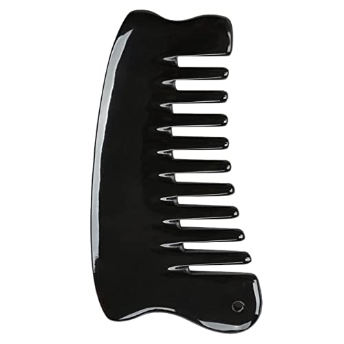 VALICLUD 1Stück Natürlicher Ochsenhorn Massagekamm Tragbares Massagewerkzeug für Kopfhaut und Fördert und Verbessert Haarstruktur Stresslindernd für Männer von VALICLUD