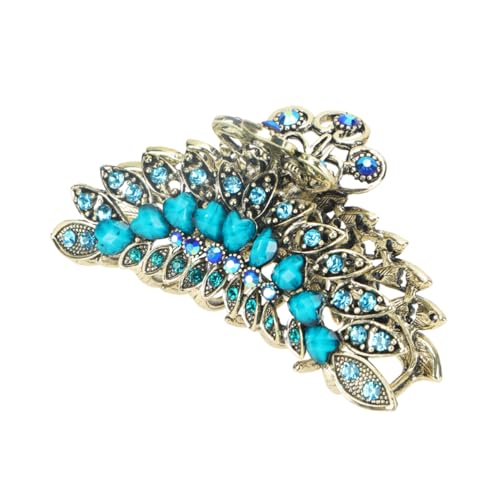 VALICLUD 1Stück Retro Haarspange mit Pferdeschwanz Clip Stilvoller Clip aus Blaues Haarzubehör für Damen für Freizeit und Besondere Anlässe von VALICLUD
