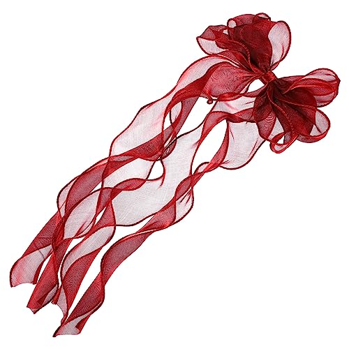 VALICLUD 1Stück Übergroße Dreilagige Schleifen Haarnadel für Mädchen Haarschmuck mit Schleifenband Große Haarschleifen Haarklammer für Alltag und Besondere Anlässe Bequem zu Verwenden von VALICLUD