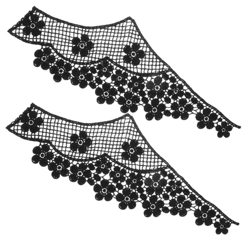 VALICLUD 1paar Abnehmbarer Damen Kragen Aus Wasserlöslichem Spitze Mit Blumenstickerei Dekoratives Shirtzubehör Für Für Kleider Pullover Und Blusen von VALICLUD