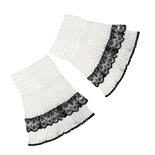 VALICLUD Ärmel Spitze Spitzenmanschetten Für Damen Abnehmbar Verstellbar Chiffonspitze Atmungsaktiv Brautkleid-accessoire Schaufenster-kleiderpräsentation Themenfoto Passende von VALICLUD