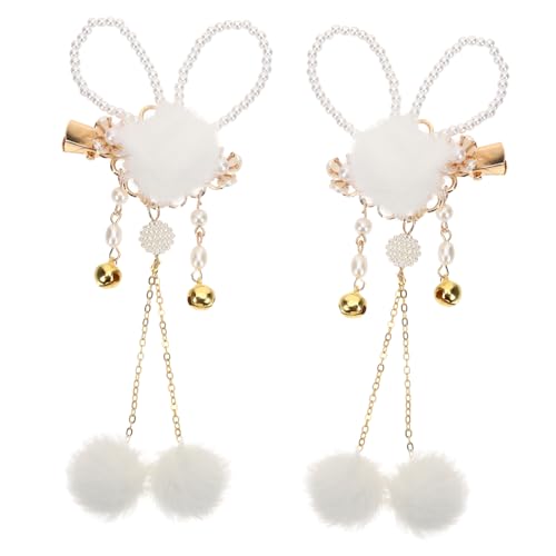 VALICLUD 1paar Easter Bunny Haarklammern Für Mädchen Haarspangen Mit Hasenohren Und Farbigen Bällen Süßes Haaraccessoire Für Mädchen Von Ostern Und Besonderen Anlässen von VALICLUD