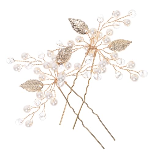 VALICLUD 1paar Haarnadeln Mit Kristallen Und Perlen Glänzende Haaraccessoires Für Braut Und Damen Für Hochzeiten Geburtstage Und Besondere Anlässe von VALICLUD