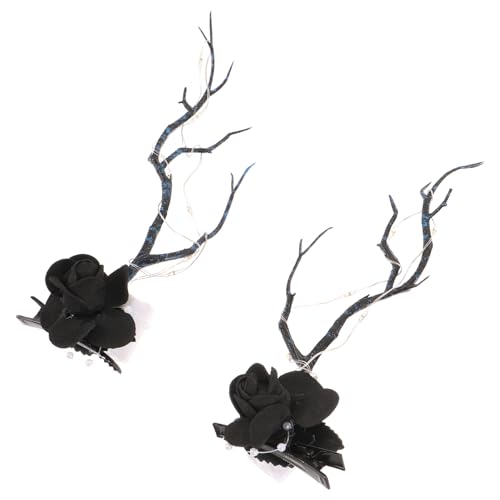 VALICLUD 1paar Leuchtende Rentiergeweih Haarspange Weihnachts Haarschmuck Mit Antlers Cosplay Barrette Für Festliche Anlässe Und Kindergeburtstage von VALICLUD