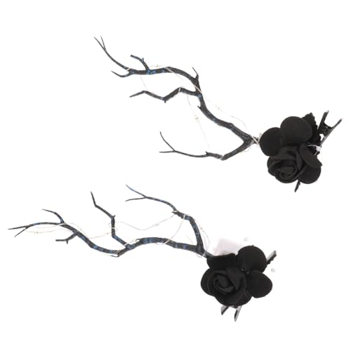 VALICLUD 1paar Leuchtende Rentierhörner Haarspange Weihnachts-antlers Haarschmuck Für Erwachsene Festliche Kopfbedeckung Für Cosplay Und Feiern von VALICLUD