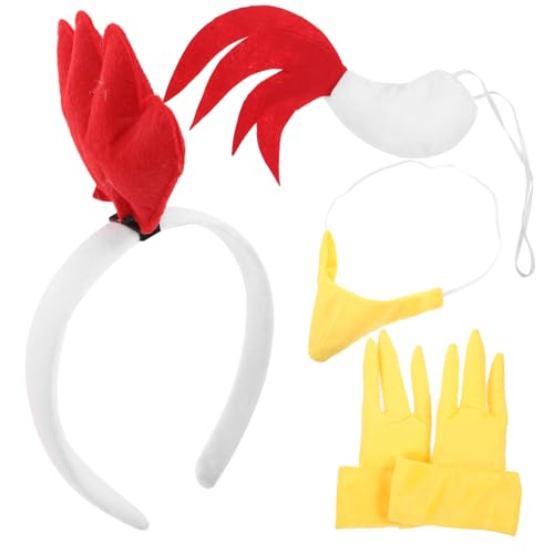 VALICLUD 1satz Easter Chick Costume Set Teiliges Set Mit Haarschleife Schnabel Klauen Und Für Karneval Cosplay Und Festlichkeiten Leichtes Und Bequemes Kostümzubehör Für Fröhliche von VALICLUD