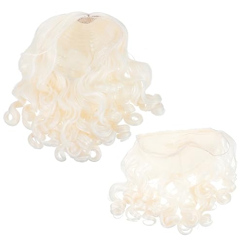 VALICLUD 1satz Santa Claus Perücke Und Bart Teiliges Weihnachtskostüm Für Feiern Karneval Und Cosplay Weiße Lange Locken Und Schnurrbart Für Festliche Anlässe von VALICLUD