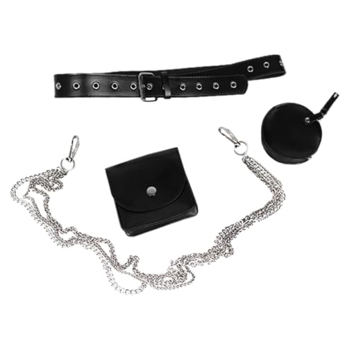 VALICLUD Gürteltasche Aus Metall Und Pu Damen Und Mädchen Kleine Hüfttasche Mit Kette Reisetasche Für Alltag Und Shopping Für Visitenkarten Und Kleinigkeiten von VALICLUD