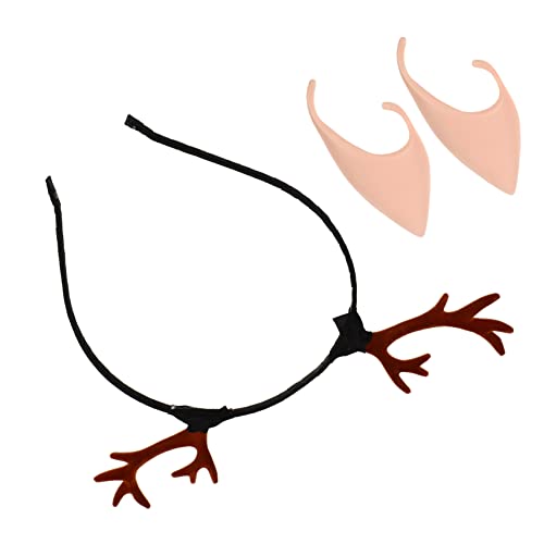 VALICLUD 1satz Xmas Cosplay Haarreif Mit Elfenohren Und Geweih Teiliges Für Halloween Und Weihnachten Leicht Und Bequem Für Partys Und Besondere Anlässe von VALICLUD