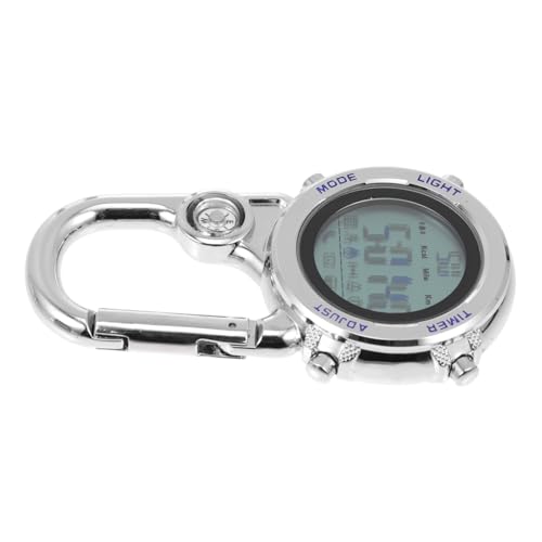 VALICLUD 1stk Anschließen Backpacker-Uhr Uhr Mit Karabinerhaken Kletternde Hängende Uhr wasserdichte Uhren Glow-Accessoires Clip-Uhr Wasserdichter Rucksack Herrenuhren Rostfreier Stahl Blue von VALICLUD