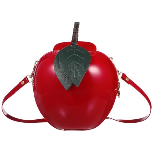 VALICLUD 1stk Apple Umhängetasche Rote Apfelfruchttüte Einzelne Umhängetasche Obst Umhängetasche Personalisierte Umhängetasche Für Mädchen Tasche in Apfelform Einzigartig Pu Kind Handtasche von VALICLUD