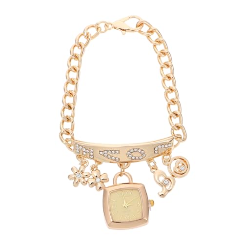 VALICLUD 1stk Armbanduhr Damenmodeuhr Quarzuhr Für Mädchen Frauen Quarzuhr Golden Rostfreier Stahl von VALICLUD