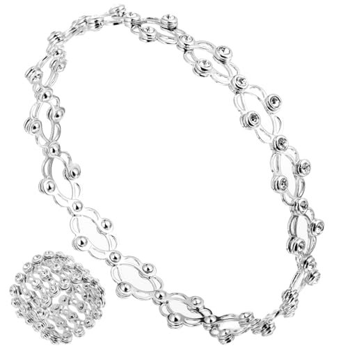 VALICLUD Stylischer Dehnbarer Ring & Armband Für Damen 2 in 1 Silber Mit Strass Perfekt Für Geschenke Und Besondere Anlässe von VALICLUD