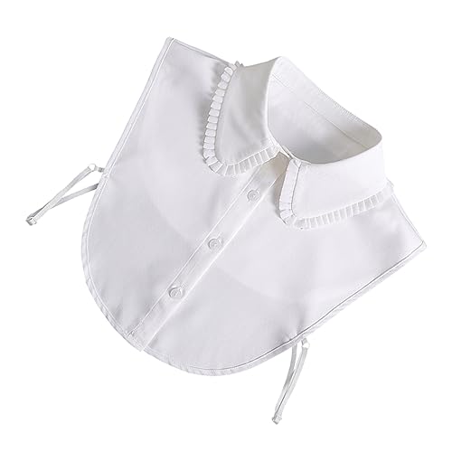 VALICLUD Abnehmbare Fake Kragen Damen Halbshirt Bluse Chiffon Dekorativer Kragen Für Pullover Tshirt Bluse Kleid von VALICLUD