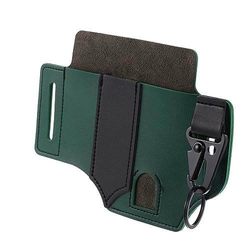 VALICLUD 1stk Gürteltasche Zur Aufbewahrung Im Freien Halter Geldbeutel Riementasche Werkzeugtasche Make-up-Taschen Bauchtasche Reißverschluss Mini Kosmetiktasche Gürtelschnalle Green Leder von VALICLUD