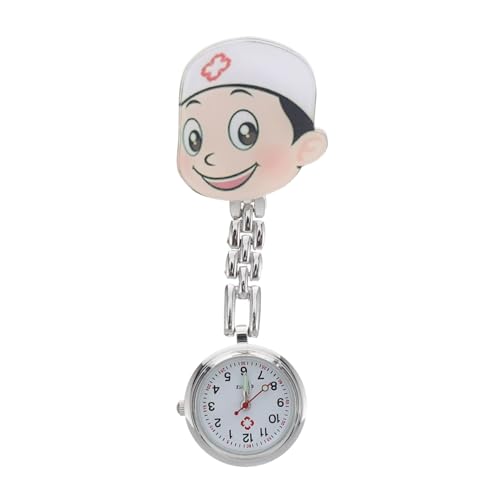 VALICLUD 1stk Krankenschwester Uhr Nebel Halter Damen Krankenschwestern Digital Frauen Rolle Zweite Clip-Uhr Aufstecken Zubehör Automatisch Krankenschwester Taschenuhr Legierung Weiß von VALICLUD