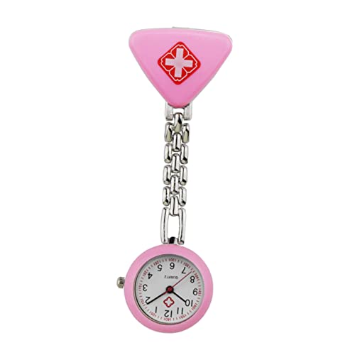 VALICLUD 1stk Krankenschwesteruhr Brosche Medizinische Uhr Schwesternuhr Mit Anstecknadel Krankenschwester Uhr Brustuhr Rosa Tragbar von VALICLUD