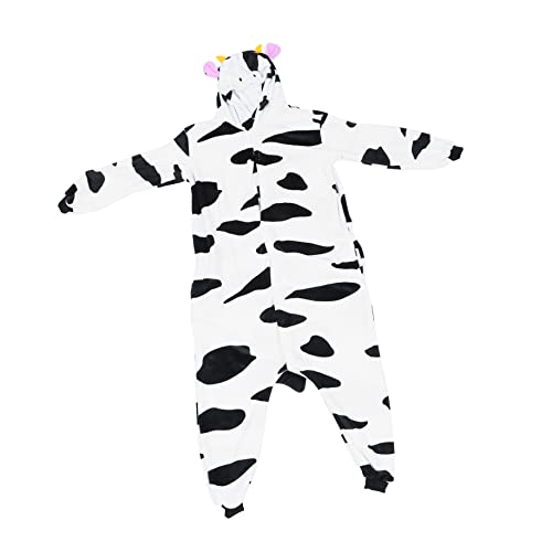 VALICLUD 1stück Cartoon Tier Jumpsuit Für Erwachsene Kuschelige Unisex Schlafanzüge Mit Kuhmuster Für Winter Homewear Und Cosplay Spaß von VALICLUD