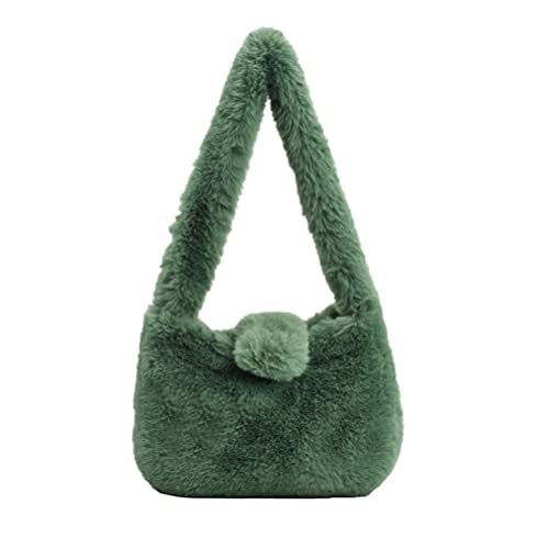 VALICLUD 1stk Plüsch Damentasche Pelzige Umhängetasche Dame Plüschbeutel Kleine Umhängetasche Für Damen Mädchen Wintertasche Mode Damentasche Polyester Fräulein Eine Schulter Handytasche von VALICLUD