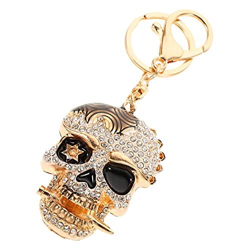 VALICLUD 1stk Schädel Bund Strass Auto Schlüsselanhänger Funkelnder Schlüsselanhänger Soldat Schlüsselanhänger Rucksack Für Frauen Kristall Legierung Fräulein Zubehör von VALICLUD