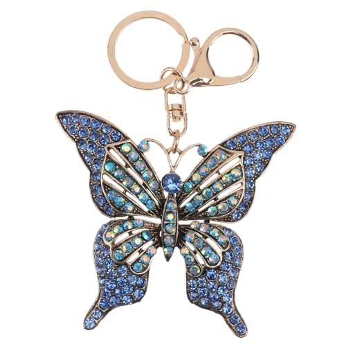 VALICLUD 1stück Kreativer Schlüsselanhänger Form Eines Schmetterlings Dekorativer Schlüsselring Mit Glitzer Für Damen Zum Anhängen An Handtaschen Und Schultaschen Leicht Und Stilvoll von VALICLUD
