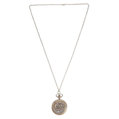 VALICLUD Hängende Taschenuhr Vintage Rosenblumenmuster Quarzuhr Edelstahl Gefertigt Antike Uhr Für Erwachsene von VALICLUD