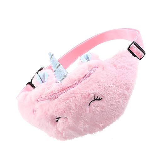 VALICLUD 1stück Cartoon Einhorn Bauch Und Umhängetasche Für Junge Mädchen Verstellbarer Gurt Weiche Plüschmaterialien Süßes Design Für Mädchen Geschenkidee Für Geburtstage Und von VALICLUD