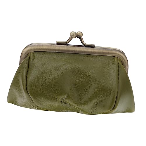 VALICLUD 1stück Damen Geldbörse Aus Echtem Retro Münzfach Kartenhalter Für Damen Handlich Und Elegant Für Alltag Und Reisen Grün von VALICLUD